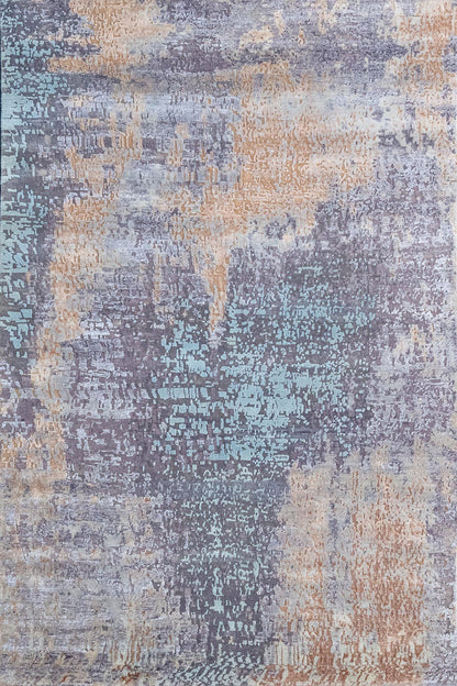 Exquisite 80 Knots Tibetan Weave Rug – Crafted with New Zealand Hand-spun Wool and Bamboo Silk